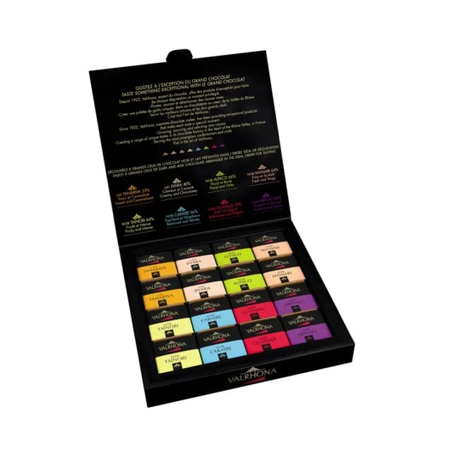 【VALRHONA】法芙娜32方片經典禮盒x3組｜送6方片禮盒x3組｜開元食品(160公克/盒《5公克x32片》_母親節禮物