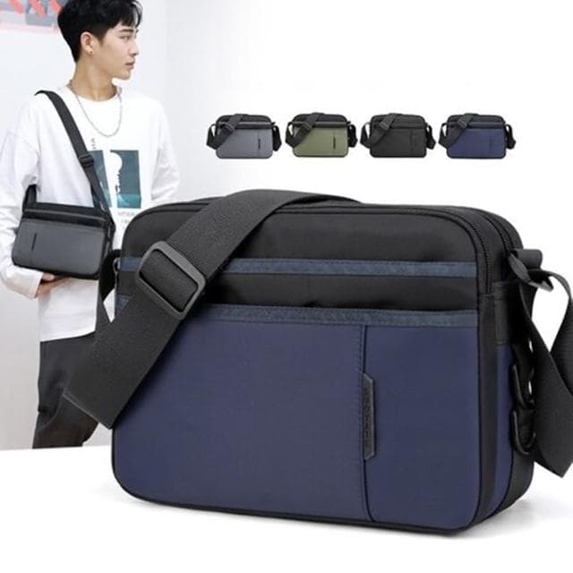 【米蘭精品】現貨出清 不退換 側背包尼龍肩背包(多層防潑水輕便柔軟男女包包情人節生日父親節禮物74bb17)