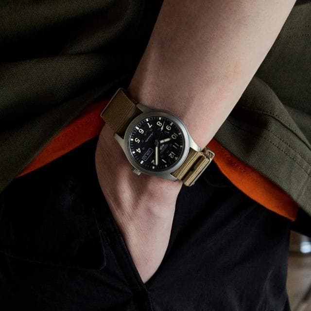 【SEIKO 精工】5 Sports系列 Lineup 復古軍風 機械腕錶 母親節 禮物 推薦(SRPG35K1/4R36-10A0U)