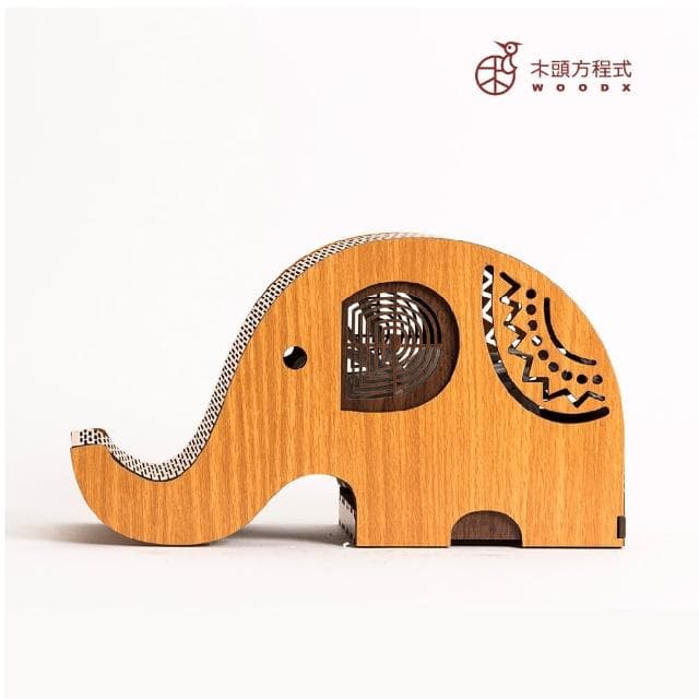 【木頭方程式】木透大象燈(小夜燈/夜燈/造型燈具／裝飾品／禮物/ 禮物擺飾/送禮推薦/禮品/台灣製造)