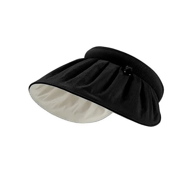 【米蘭精品】現貨+預購 空頂帽防曬帽(兩用可摺疊貝殼帽女帽子母親節禮物6色74cp18)