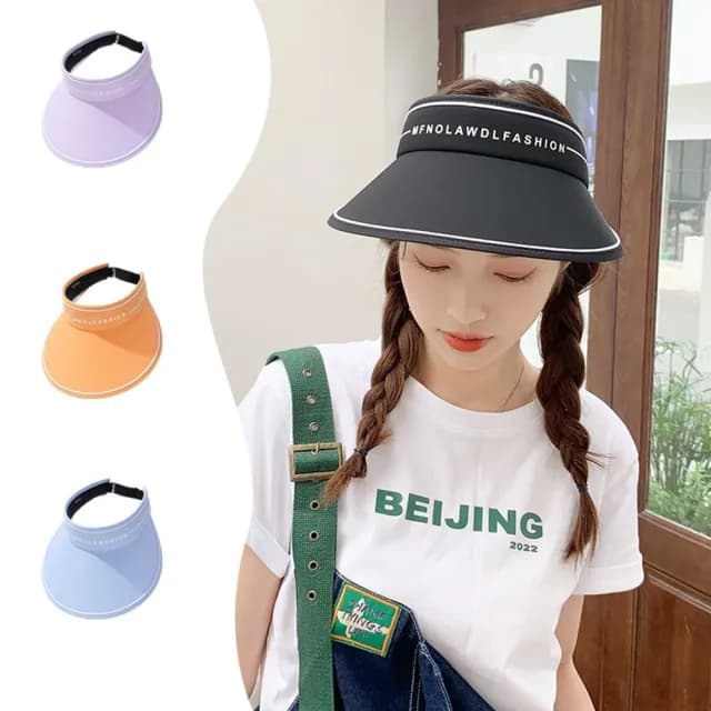 【米蘭精品】現貨+預購 空頂帽防曬帽(透氣遮陽百搭鴨舌帽女帽子母親節禮物5色74cp21)