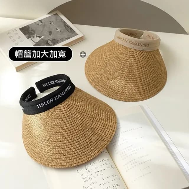 【米蘭精品】現貨+預購 空頂帽防曬帽(草編加大加寬帽簷女帽子母親節禮物6款74cp11)
