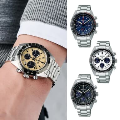 【SEIKO 精工】熊貓 PROSPEX系列 太陽能計時腕錶 畢業禮物 送禮 推薦(四款可選)