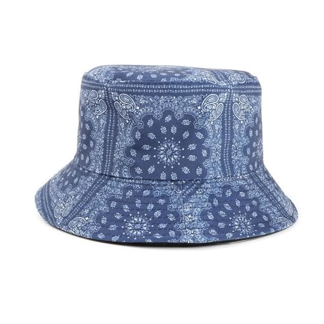 【米蘭精品】現貨+預購 漁夫帽遮陽帽(腰果花印花雙面戴盆帽男女帽子情人節生日聖誕節交換禮物5色74cq14)