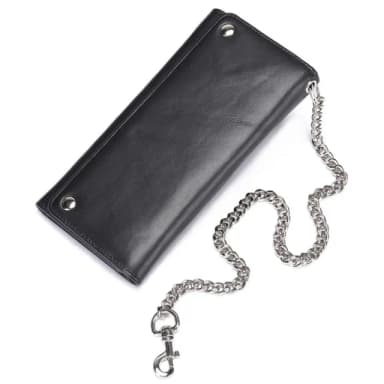 【米蘭精品】現貨+預購 手拿包真皮錢包(防盜鍊條多卡位牛皮男包包父親節情人節生日禮物2色74cb28)