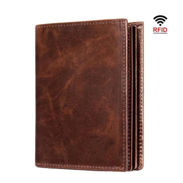 【米蘭精品】現貨+預購 短夾真皮錢包(RFID多卡位牛皮豎款男包包父親節情人節生日禮物2色74cb35)