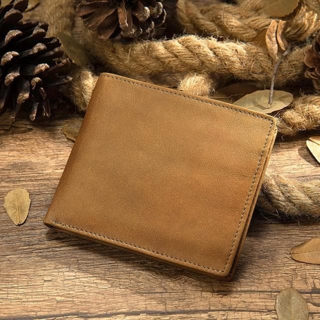 【米蘭精品】現貨+預購 短夾真皮錢包(RFID復古牛皮多卡位男包包父親節情人節生日禮物2色74cb20)