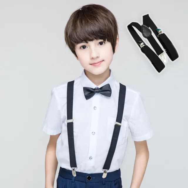 【橘魔法】可調整彈力吊帶 打造英倫風(可搭配西裝 雪褲 男童 女童 兒童 禮服 花童 全家福 童裝)