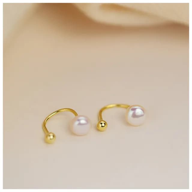 【HaNA 梨花】高級情調．入眼精緻款珍珠小金珠耳環(耳環 耳飾 耳圈 耳釘 耳扣 耳墜)