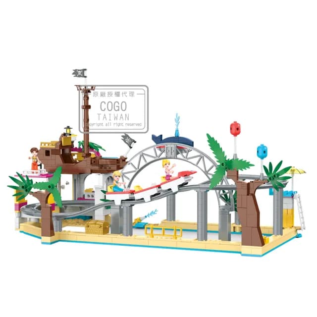 【COGO】積木 遊樂園女孩系列 雲霄飛車-4579(益智玩具/兒童玩具//聖誕禮物/交換禮物)