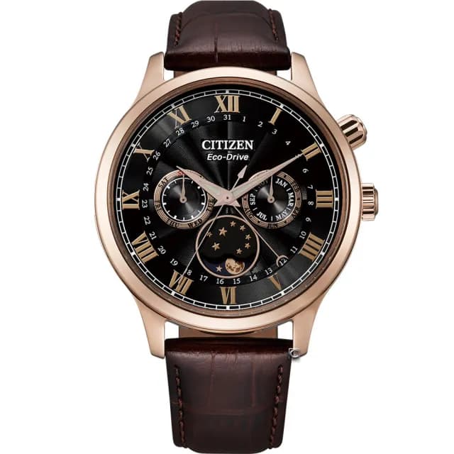【CITIZEN 星辰】Eco-Drive  光動能 極光月相時尚大錶面男錶 禮物 推薦(AP1059-19E)