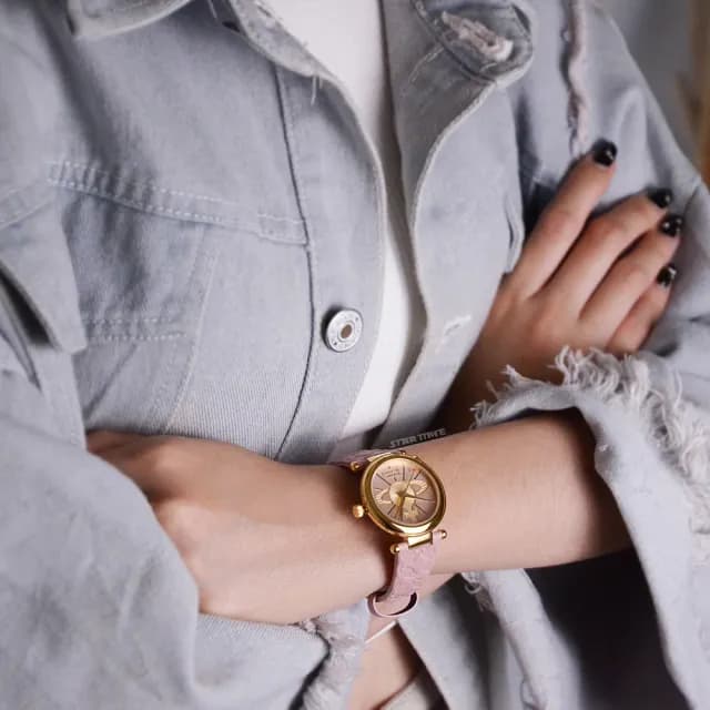 【Vivienne Westwood】金框 皮革錶帶 小裝飾設計 小錶盤 女錶 手錶 32mm 雙11(共3款)