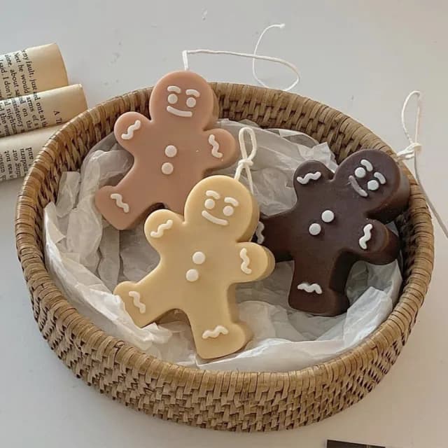 【Warm House Decor 暖和家居】可愛聖誕元素造型蠟燭(薑餅人 聖誕樹 聖誕老人 小蠟燭 交換禮物 節日禮物)