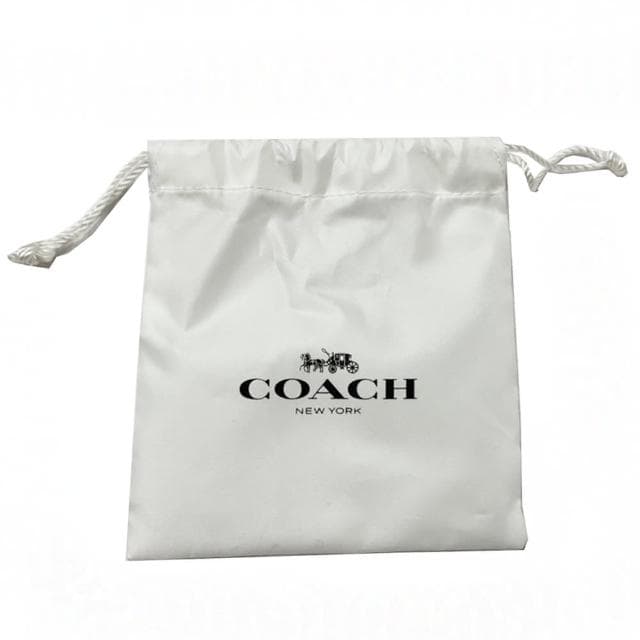 【COACH】C LOGO 穿針式琺瑯耳環(白/玫瑰金)