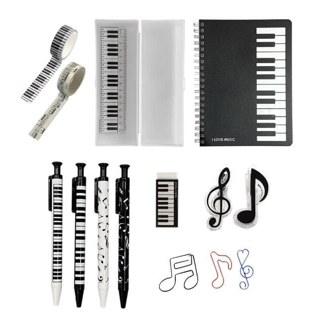 【KM MUSIC】文青風音符造型文具組 音符造型文具組(文具組 文具團購 文具 禮物 生日禮物 獎品)