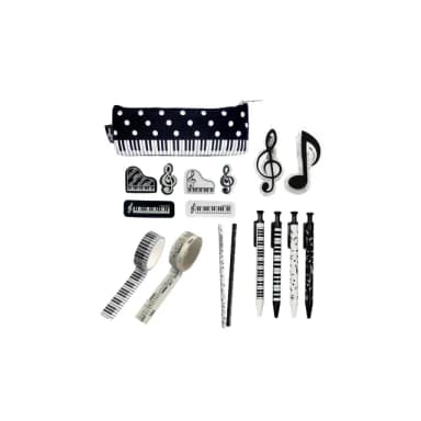 【KM MUSIC】音符造型文具組 音樂造型文具組(文具組 兒童文具組 文具團購 文具 禮物 生日禮物 獎品)