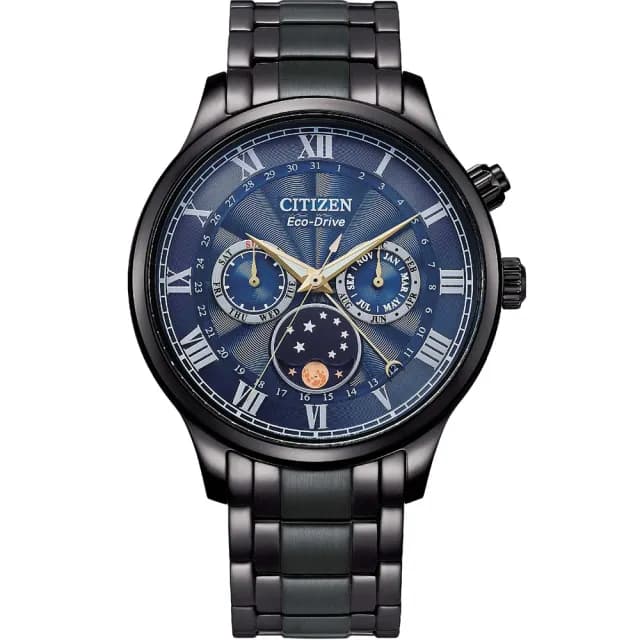 【CITIZEN 星辰】Eco-Drive  光動能 極光月相時尚 男錶  手錶 禮物 推薦(AP1055-87L)