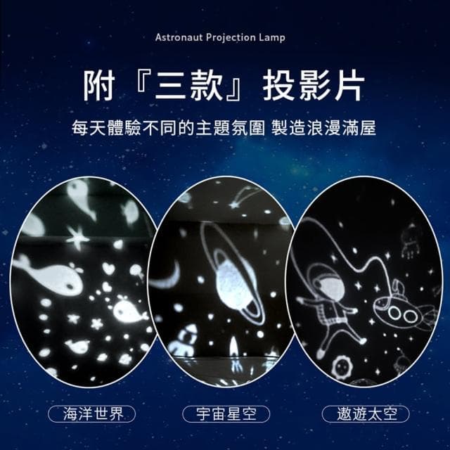 【半島良品】宇航員音樂投影燈桌上擺飾小夜燈(交換禮物 百元禮物 聖誕禮物 生日禮物)