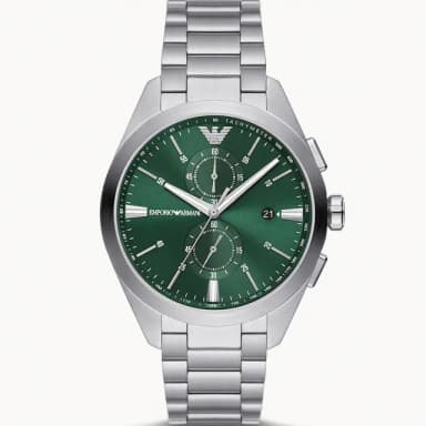 【EMPORIO ARMANI】亞曼尼 紳男三眼計時手錶-43mm 禮物 送禮 推薦(AR11480)