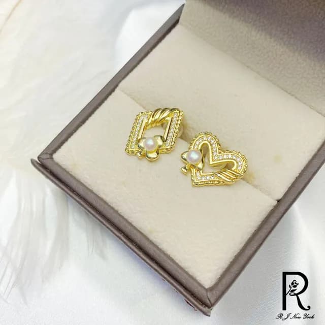 【RJ New York】幻夢花園水鑽淡水珍珠耳環(7色可選)