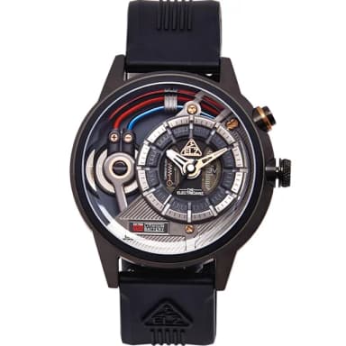 【THE ELECTRICIANZ】發電機 Steel Dark Z 45mm 電路發光手錶  指針錶 畢業禮物(ZZ-A3C/05-CRD)