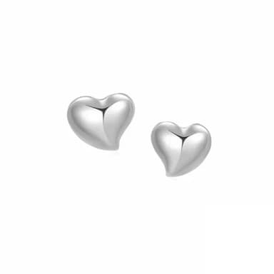 【City Diamond 引雅】日本鉑金立體愛心小貼耳耳環(東京Yuki系列)