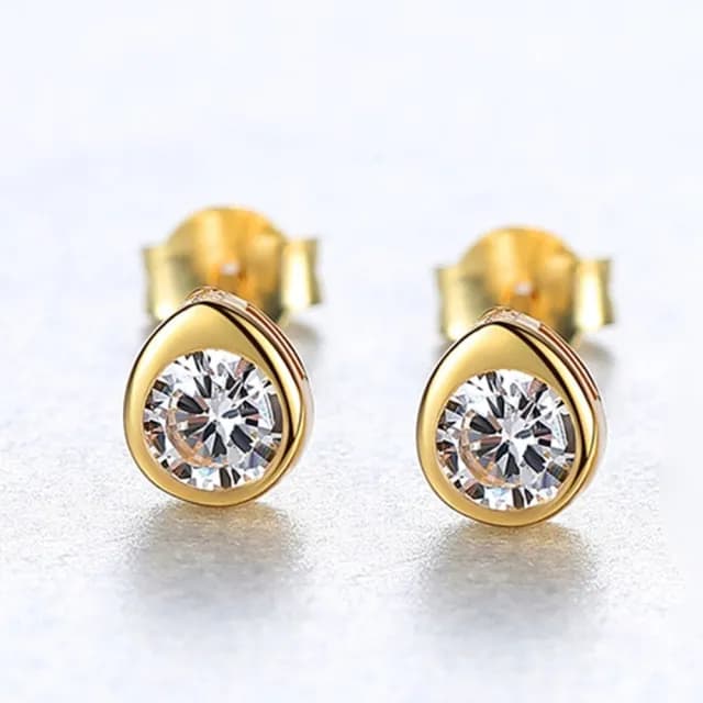 【巴黎精品】現貨+預購 鋯石耳環925純銀耳針(簡約百搭彩色寶石女飾品v1aa90)