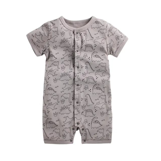 【Baby 童衣】短袖連身衣 滿印前開扣兔裝 22007(嬰兒服 寶寶服 童裝)