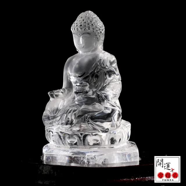【開運方程式】白水晶佛像大日如來一物一拍(水晶佛像l水晶雕件l淨化招財陽宅風水擺件/入厝禮)