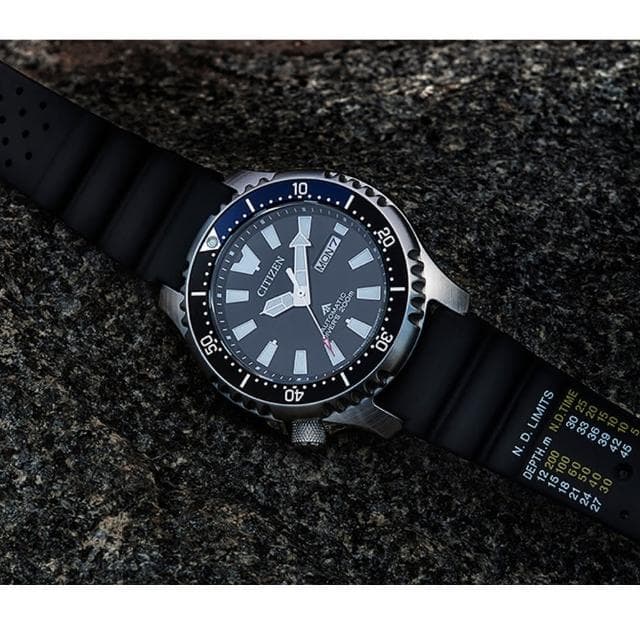 【CITIZEN 星辰】PROMASTER 鋼鐵河豚 潛水機械錶 男錶 禮物 推薦(NY0111-11E)