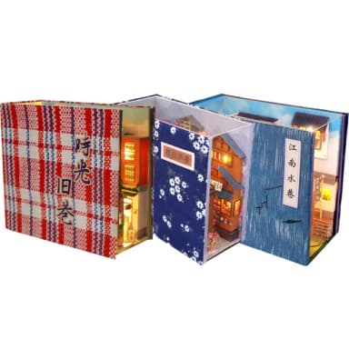 【半島良品】DIY手做立體書小書屋燈(交換禮物 畢業禮物 聖誕禮物 生日禮物 小夜燈)