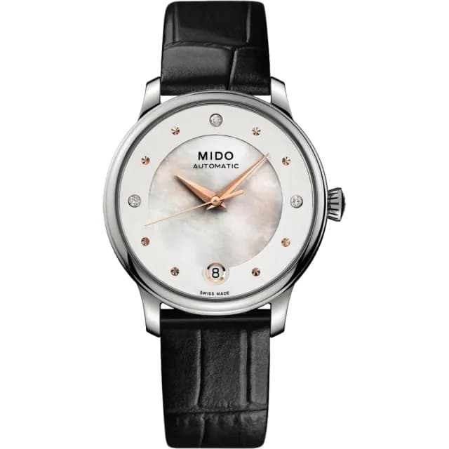 【MIDO 美度】官方授權 BARONCELLI 永恆系列機械女錶 套錶組 手錶 禮物 推薦(M0392071610600)