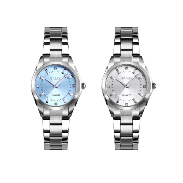 【SKMEI 時刻美】女士鑲鑽防水石英手錶(禮盒組/1620)