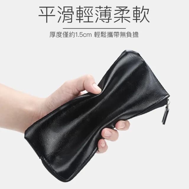 【RH】亮皮拉鍊手拿皮夾錢包(乙亮面蠟皮表面材質)
