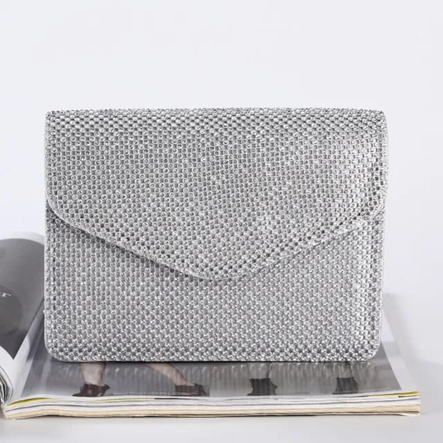 【巴黎精品】情人節禮物 現貨+預購 晚宴包手拿包(滿鑽鍊條小方包手提女包包3色v1ah6)