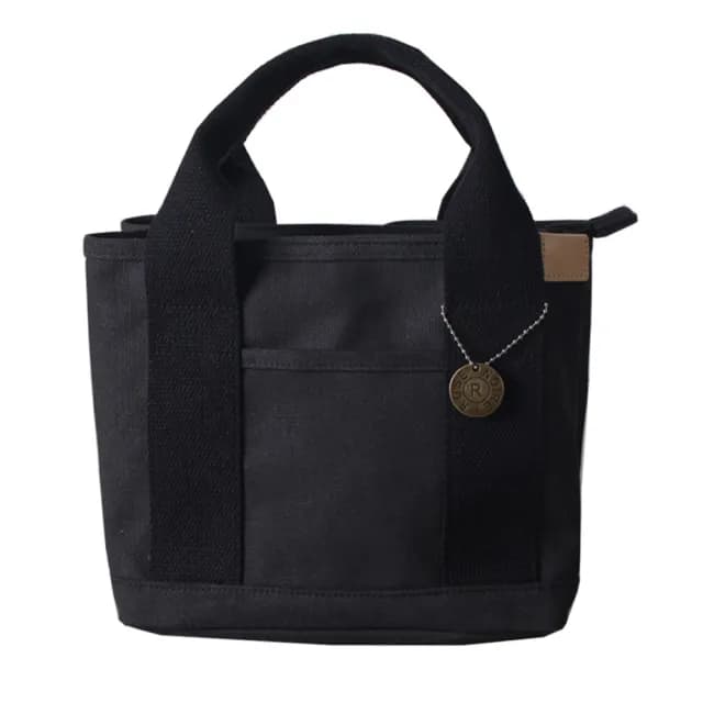 【米蘭精品】現貨+預購 手提包帆布托特包(多隔層好收納休閒純色女包包母親節情人節生日禮物5色74cr16)