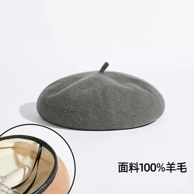 【巴黎精品】現貨+預購 羊毛貝雷帽畫家帽(保暖純色百搭英倫男女帽子聖誕節情人節生日交換禮物6色p1aa66)