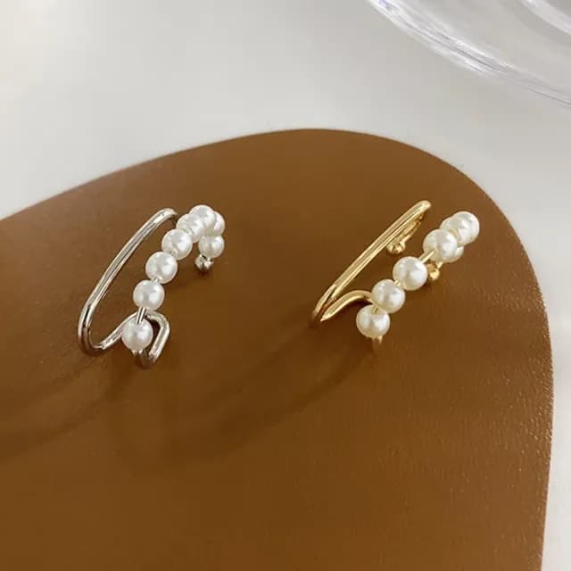 【Oni 歐妮】溫柔寵愛 不對稱耳骨夾式耳環無耳洞耳扣耳夾耳窩夾(1個入)