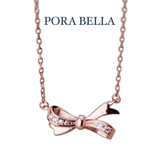 【Porabella】925純銀鋯石蝴蝶結項鍊 小眾設計款ins風 情人節禮物 生日禮物  Necklace