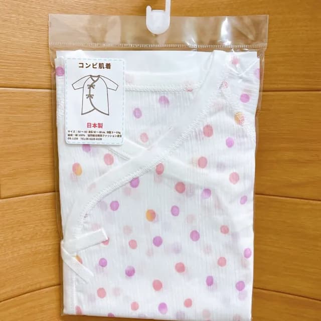 【日本IWASHITA】日本製 100%純棉極柔細緻蝴蝶衣 綁帶式 嬰兒紗布衣 肚衣(嬰兒新生兒禮物 粉紅圓點)
