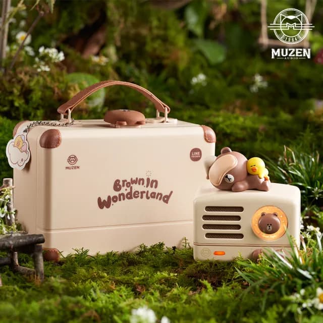 【MUZEN】LINE聯名 OTR Metal 藍牙喇叭收音機-熊大晚安珍藏版(獨家超萌BROWN熊大 藍牙喇叭 新年)