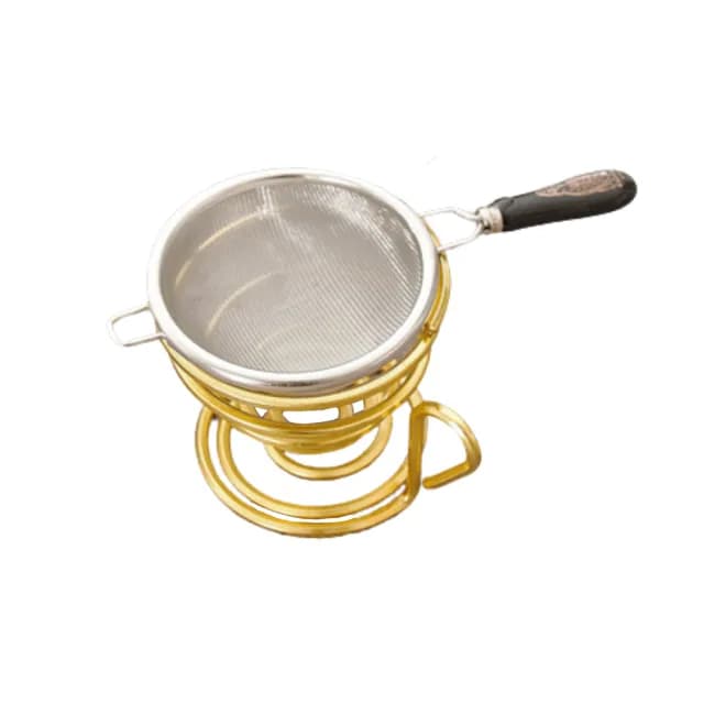 【PUSH!】PUSH!品茗喝茶具日式不銹鋼茶漏器茶濾配底座茶道配件(茶漏套裝組小號T15-1)
