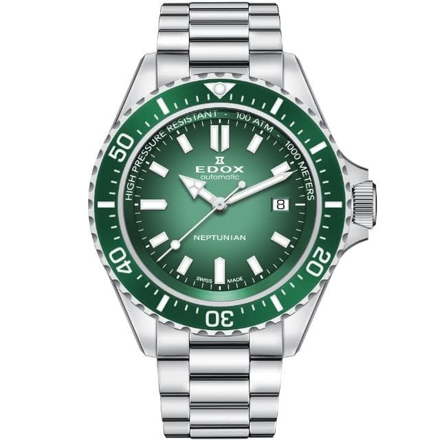 【EDOX 伊度】SkyDiver 海神波賽頓 1000米潛水機械錶 送禮 禮物 推薦(E80120.3VM.VDN1)