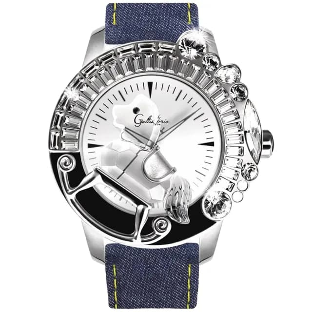 【Galtiscopio 迦堤】丹寧系列 丹寧木馬腕錶 / 49mm 畢業禮物 送禮 推薦(LG1SS001DDENIM)