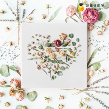 【菠蘿選畫所】心花開II-40x40cm(愛心鮮花攝影掛畫/情人節禮物/週年紀念禮物/邊櫃擺設)