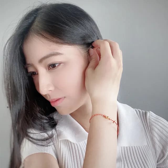 【TLH】雙11 開運紅繩編織手鍊黃金吊墜純金999多選 0.03錢±0.01