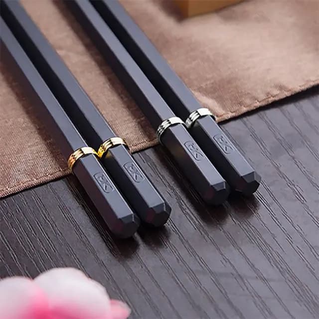 【瑞典廚房】日系合金筷子五件組 筷子餐具 耐高溫(不易變形/環保筷/耐熱筷)