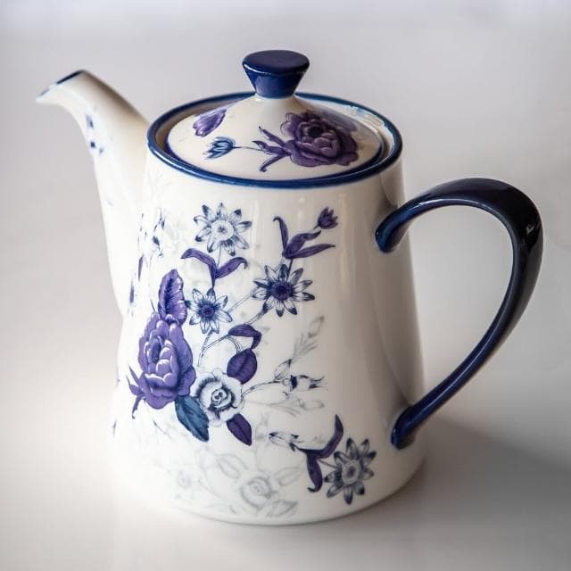 【LondonPottery】BlueRose陶製茶壺 900ml  / 泡茶 下午茶 茶具 母親節禮物