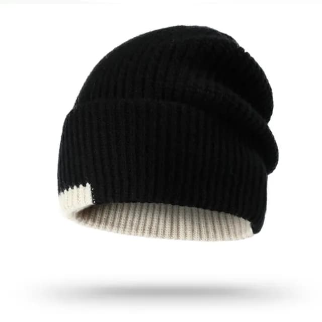 【米蘭精品】現貨+預購 100%針織帽羊毛帽(拼色百搭防寒保暖男女配件情人節生日聖誕節交換禮物4色74dm6)